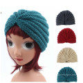 Children Kids Knitted Hat Cross Crochet Turban Bonnet Dome Winter India Cap Warm Hat (HW630)
